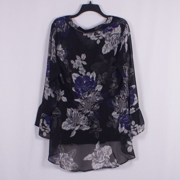 NWT CITY CHIC Floral Top Size 14 - Picture 8 of 9